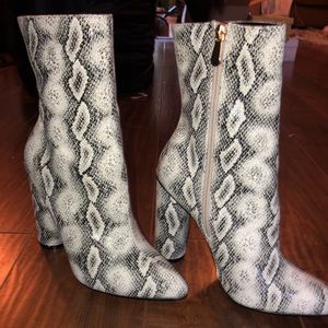 NEW Snakeskin booties size 7